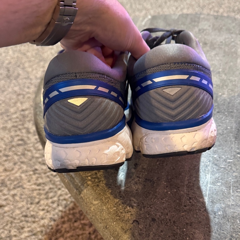 Brooks Gray and Blue Athletic Sneakers - Picture 4 of 9